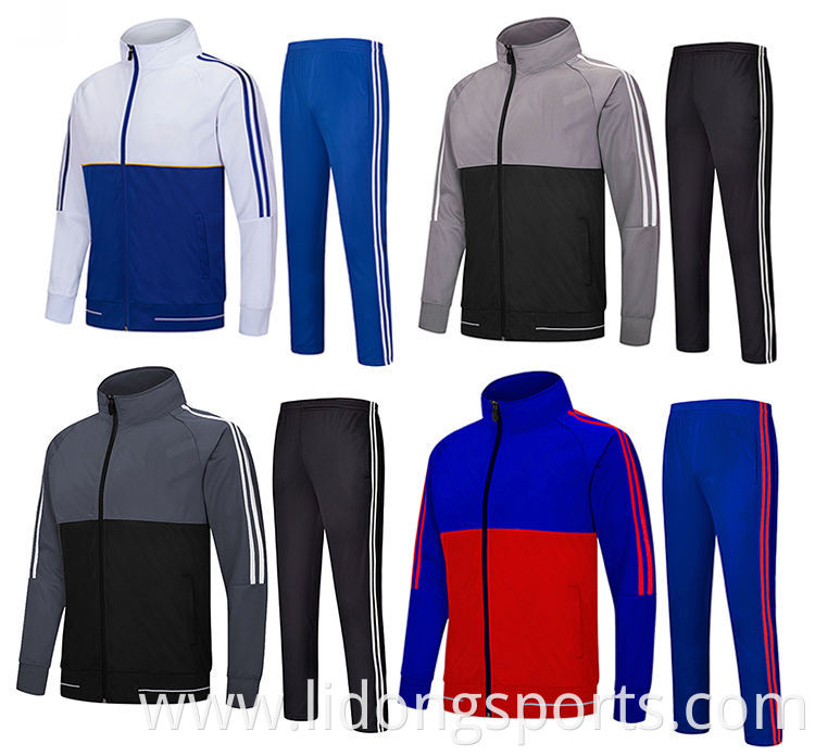 The Latest Design Soccer Club Blank Kids Plain Sportswear Custom Mens Tracksuit Soccer